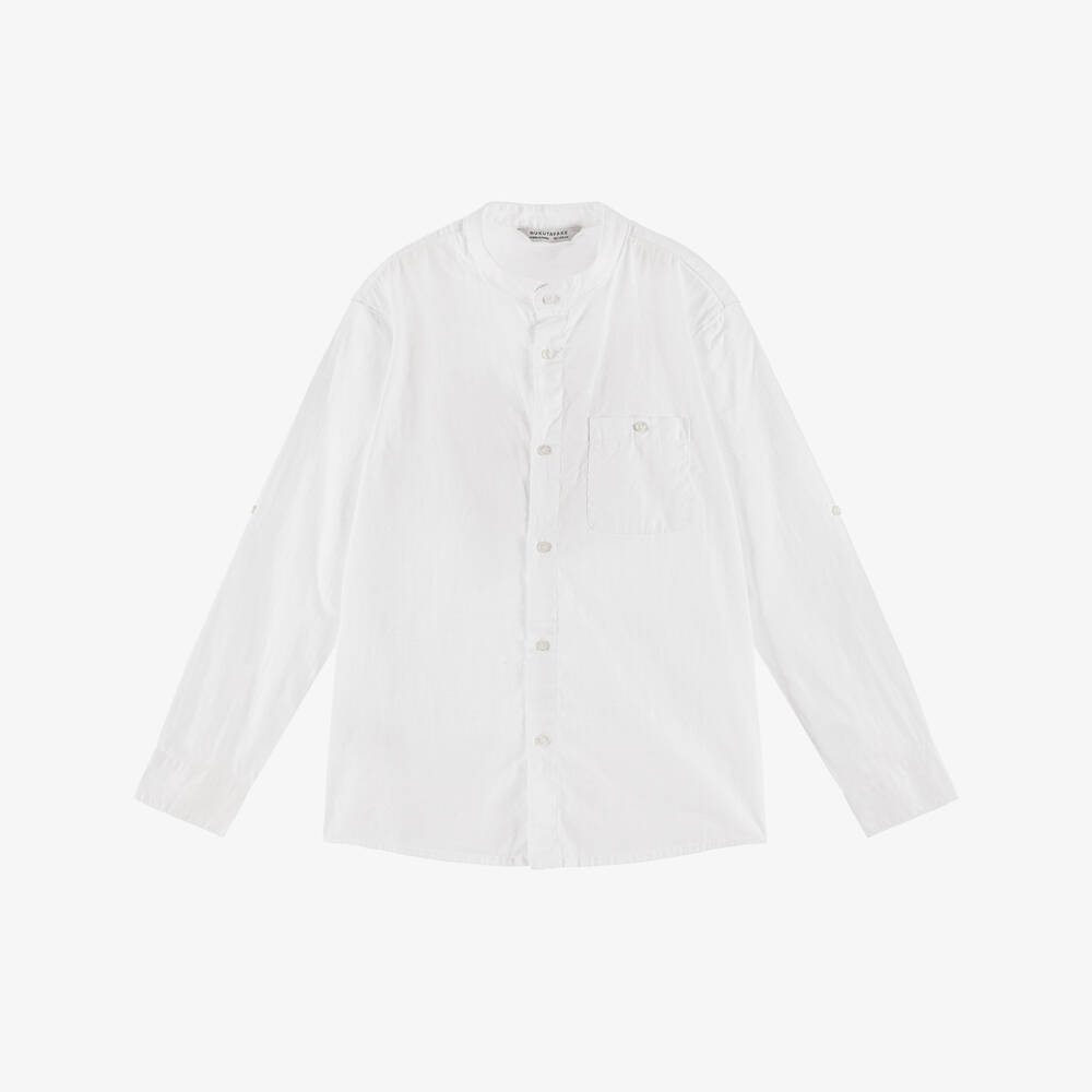 Mayoral Nukutavake-قميص قطني خفيف أبيض للأولاد | Childrensalon Outlet