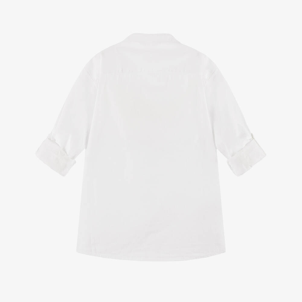 Mayoral Nukutavake-قميص قطني خفيف أبيض للأولاد | Childrensalon Outlet