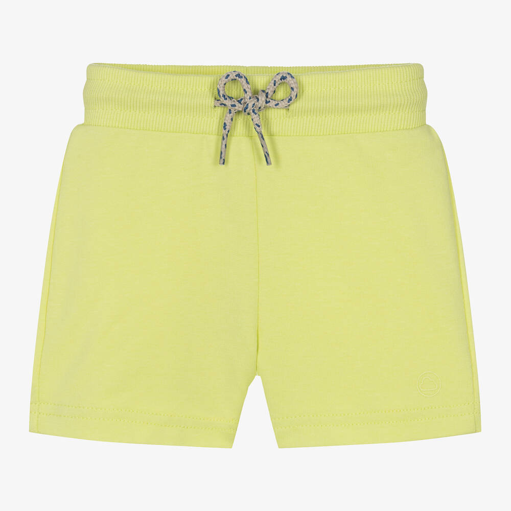 Mayoral-Boys Lime Green Cotton Jersey Shorts | Childrensalon Outlet
