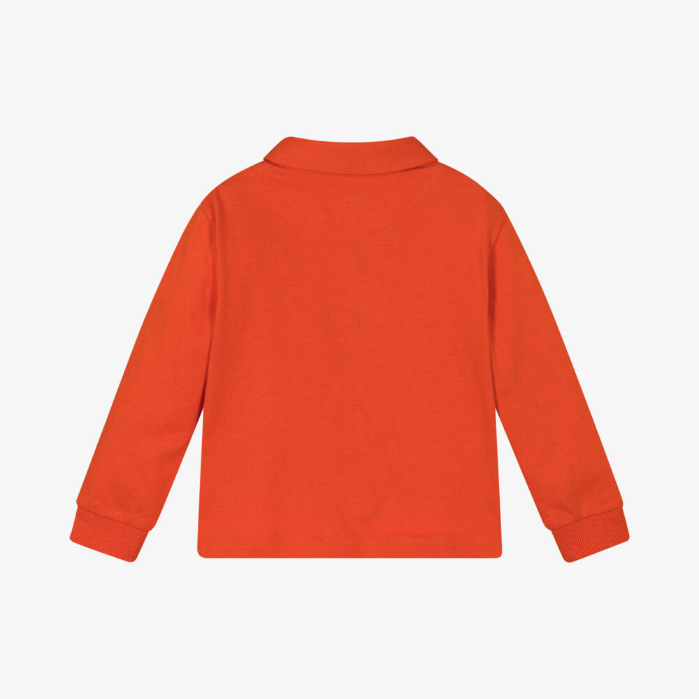 Mayoral-Boys Long Sleeve Orange Polo | Childrensalon Outlet