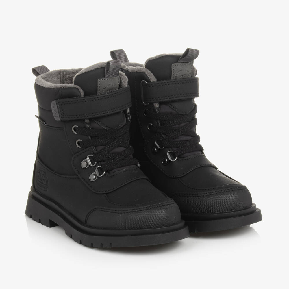 Mayoral-Boys Matte Black Weatherproof Booties | Childrensalon Outlet
