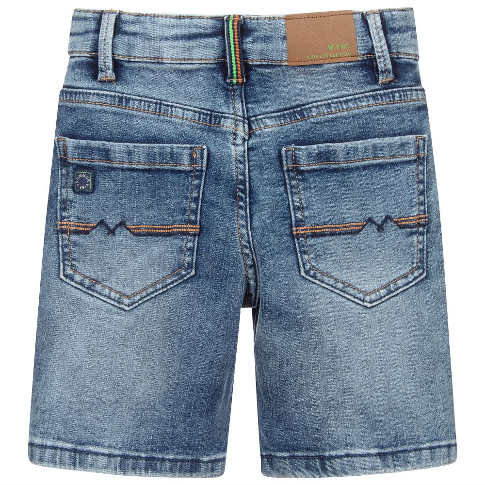 Mayoral-Boys Mid-Blue Denim Shorts | Childrensalon Outlet