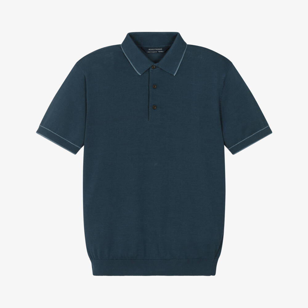 Mayoral Nukutavake-Boys Midnight Cotton Knit Polo | Childrensalon Outlet