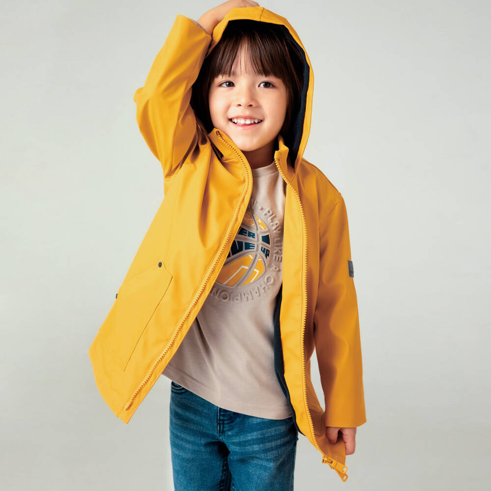 Mayoral-Boys Mustard Waterproof Jacket | Childrensalon Outlet