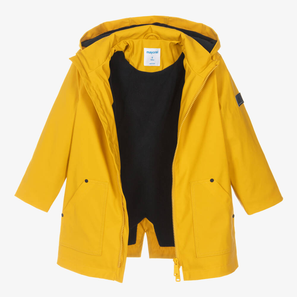 Mayoral-Boys Mustard Waterproof Jacket | Childrensalon Outlet