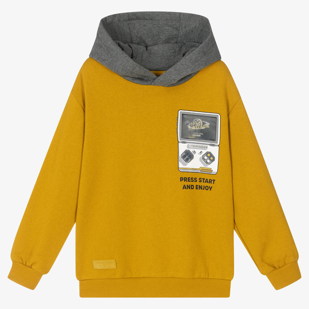 Mayoral - Boys Mustard Yellow Hoodie | Childrensalon