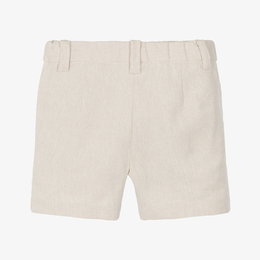 Mayoral-Boys Natural Linen Blend Shorts | Childrensalon Outlet