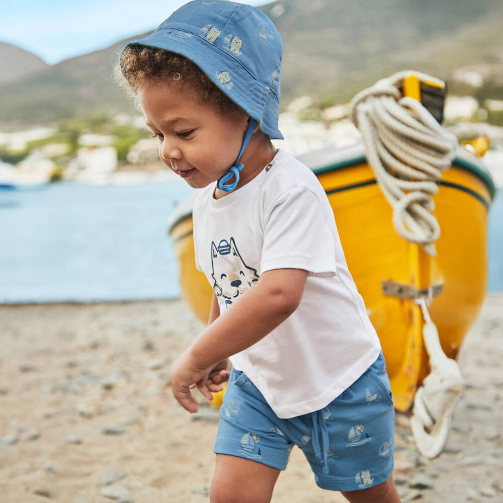 Mayoral-Boys Nautical Blue Cotton Trio Set | Childrensalon Outlet