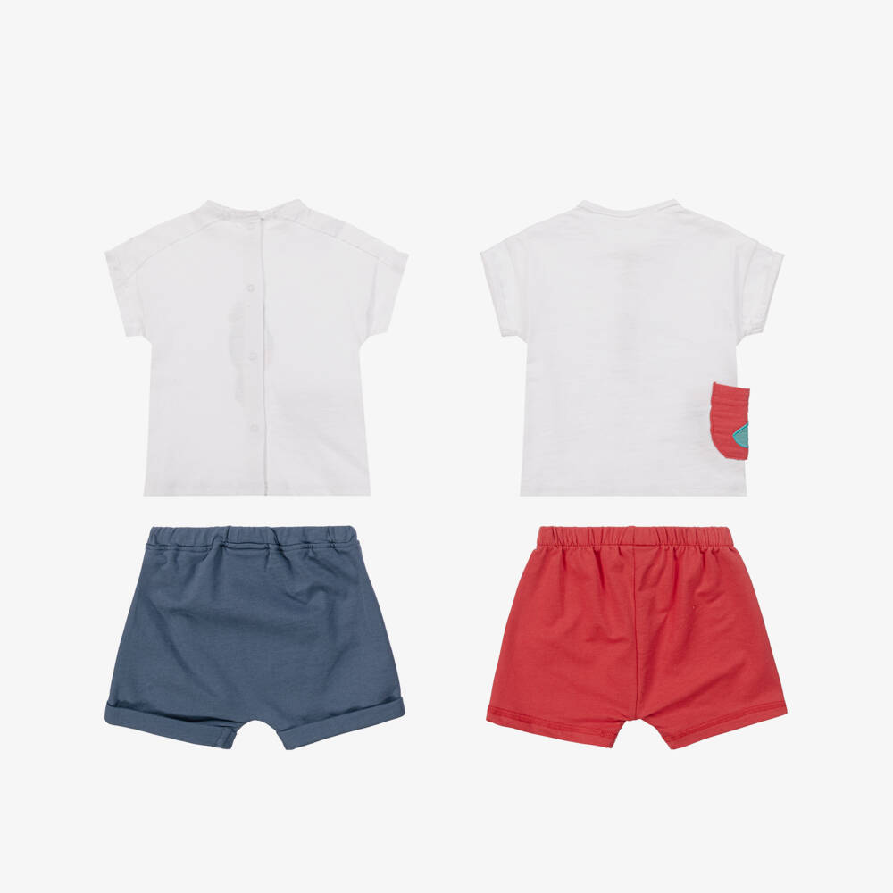 Mayoral Для новорожденных-Дуэт хлопковых шорт для мальчиков в морском стиле | Childrensalon Outlet