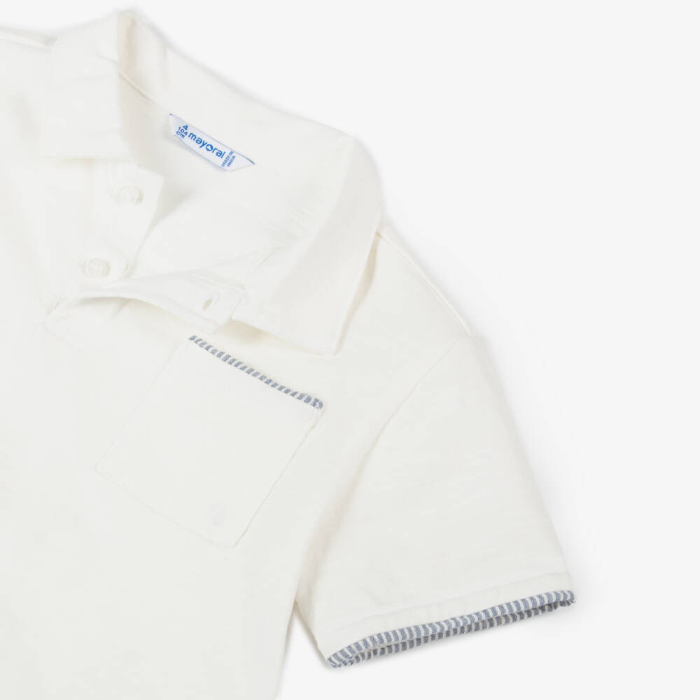 Mayoral-Boys Nautical Stripe Polo Ensemble | Childrensalon Outlet