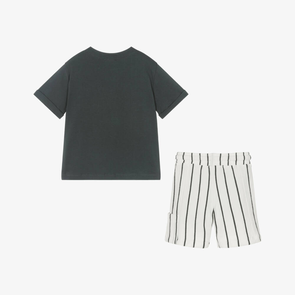 Mayoral-Морской комплект с полосатыми шортами для мальчиков | Childrensalon Outlet