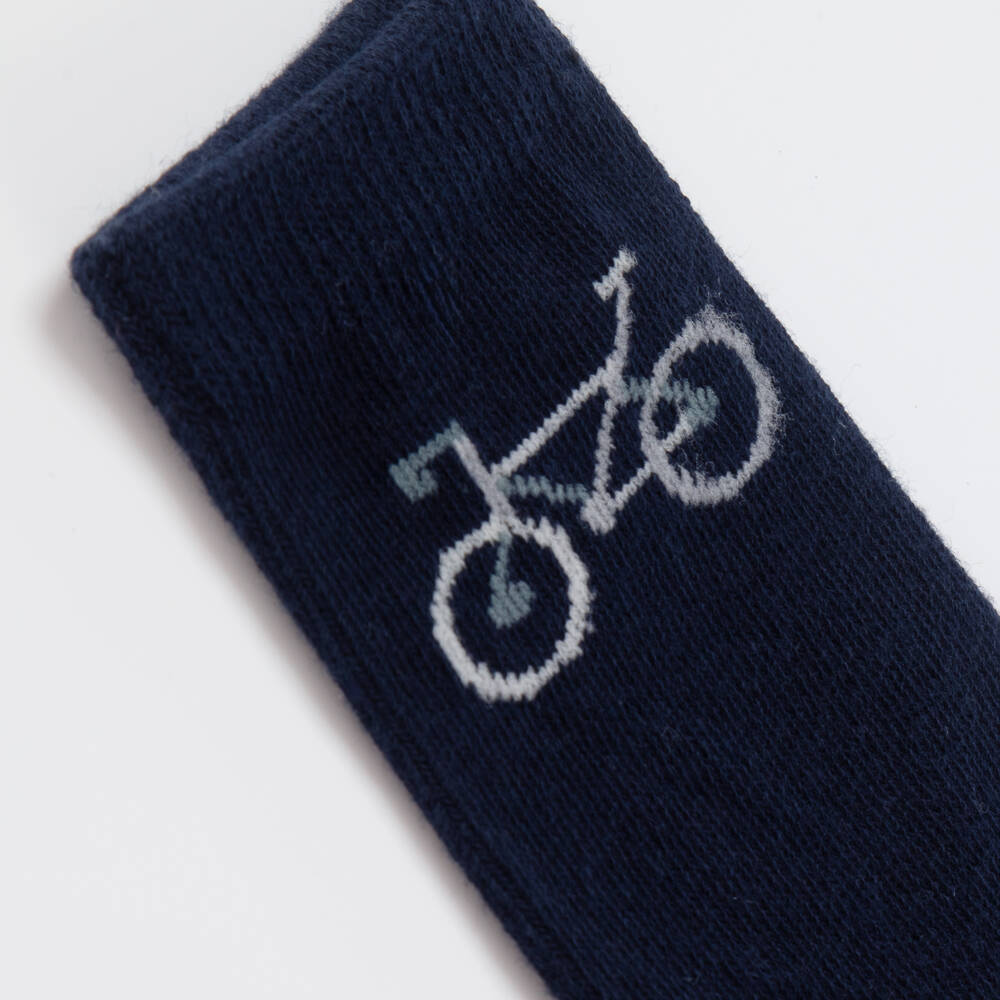 Mayoral-Boys Navy and Grey Knit Socks Trio | Childrensalon Outlet