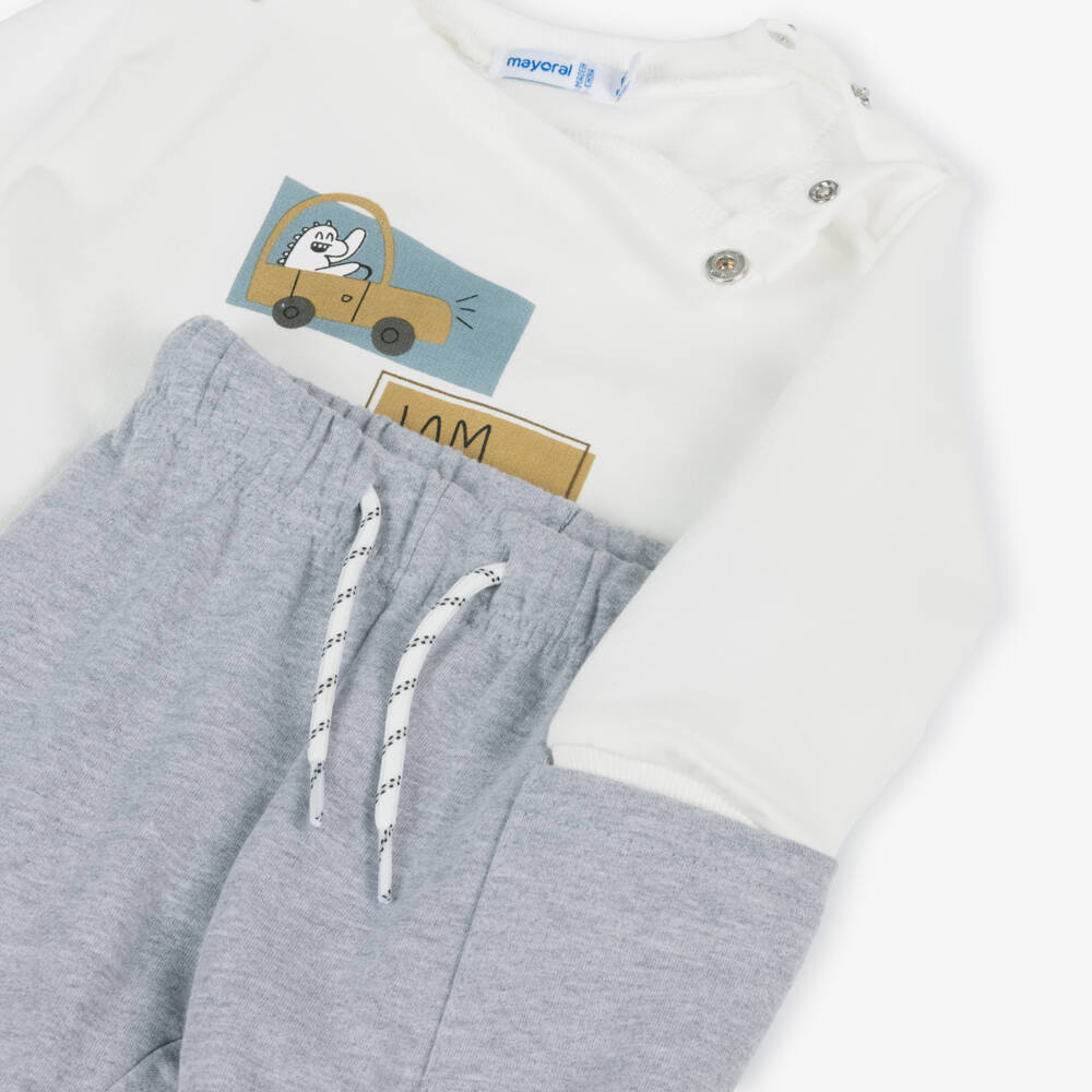 Mayoral-Boys Navy and Grey Outfit Set | Childrensalon Outlet