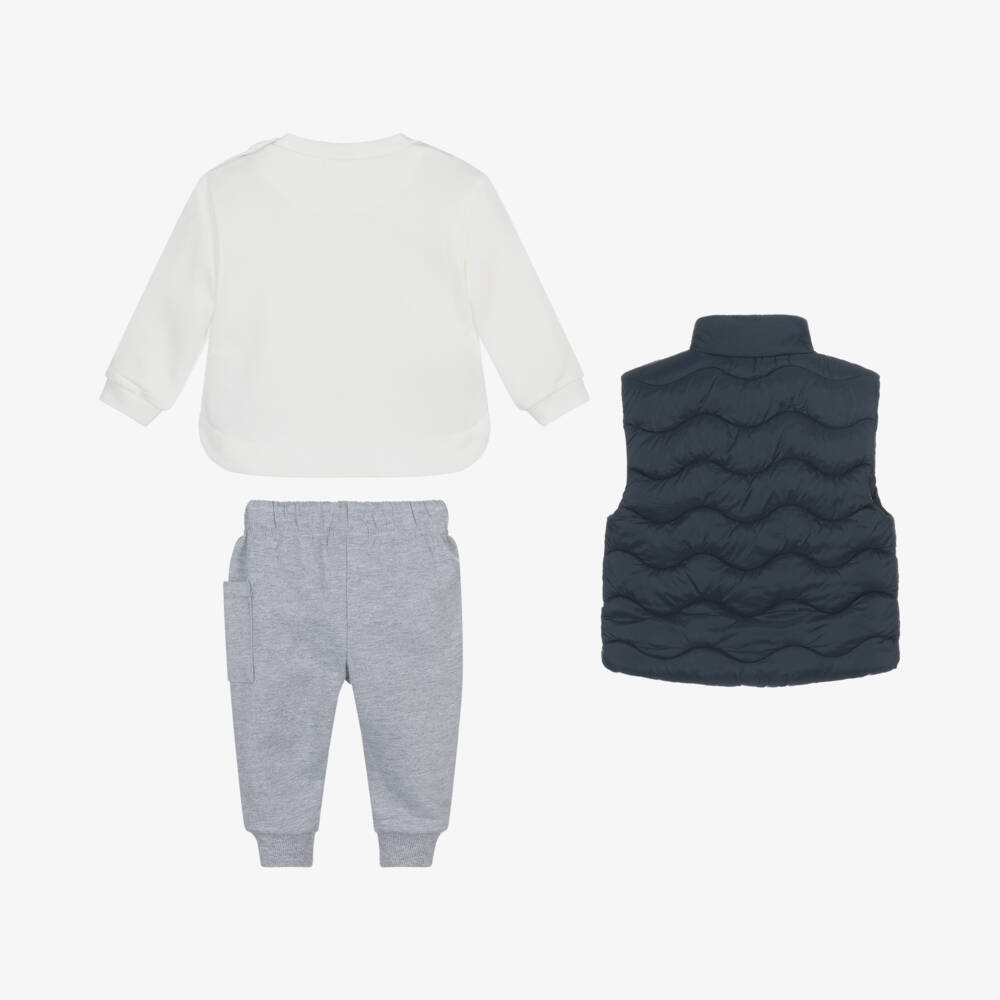 Mayoral-Boys Navy and Grey Outfit Set | Childrensalon Outlet