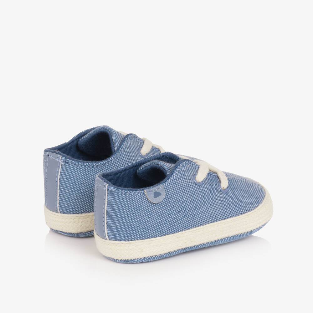 Mayoral Newborn-Boys Navy Blue Canvas Pre-Walkers | Childrensalon Outlet