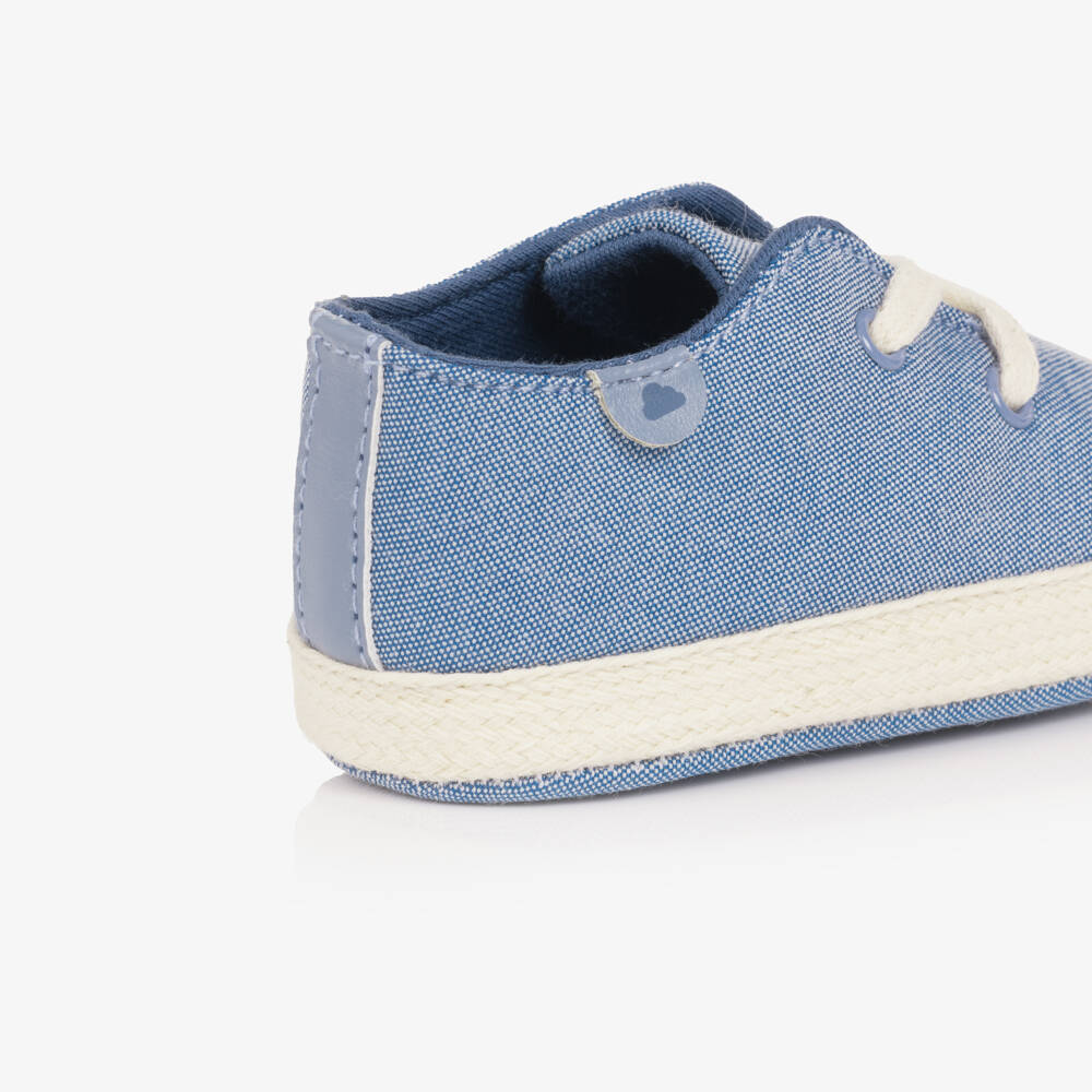 Mayoral Newborn-Boys Navy Blue Canvas Pre-Walkers | Childrensalon Outlet