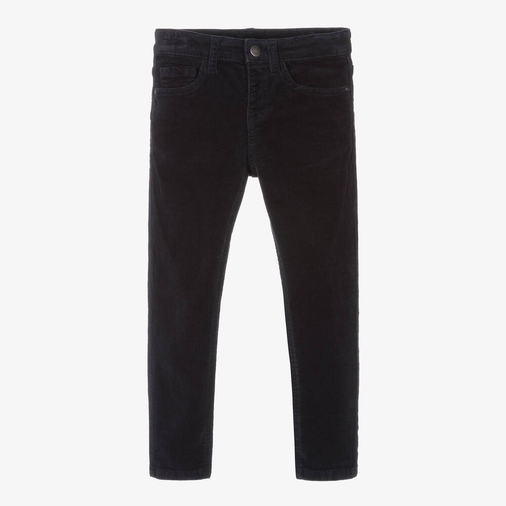 Mayoral - Boys Navy Blue Corduroy Trousers | Childrensalon