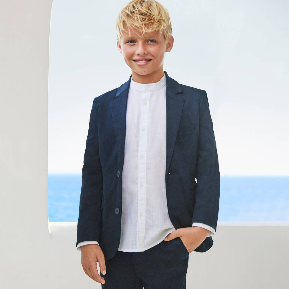Boys navy blazer deals