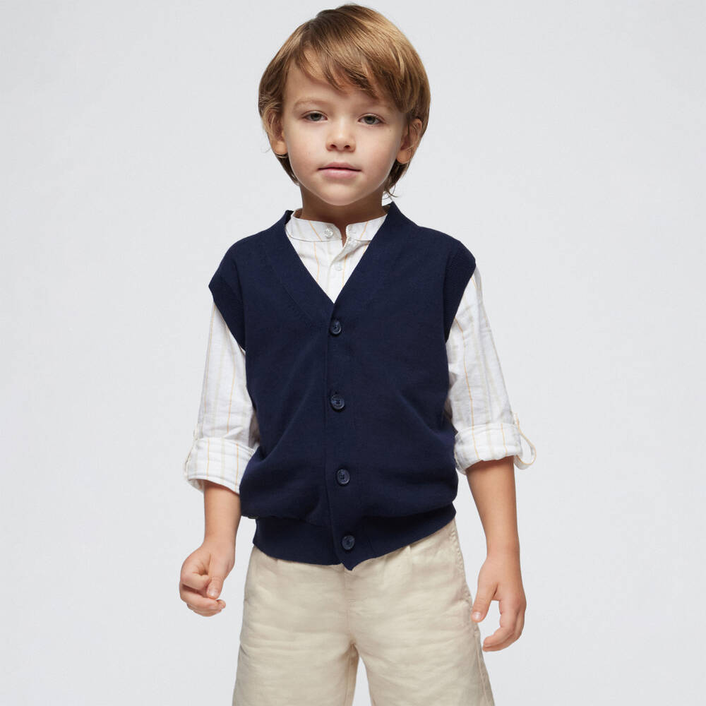 Boys blue waistcoat new arrivals