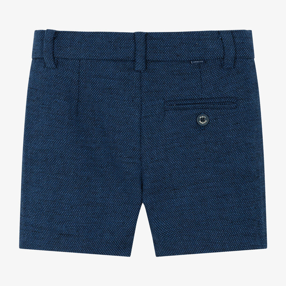 Mayoral-Boys Navy Blue Cotton & Linen Shorts | Childrensalon Outlet