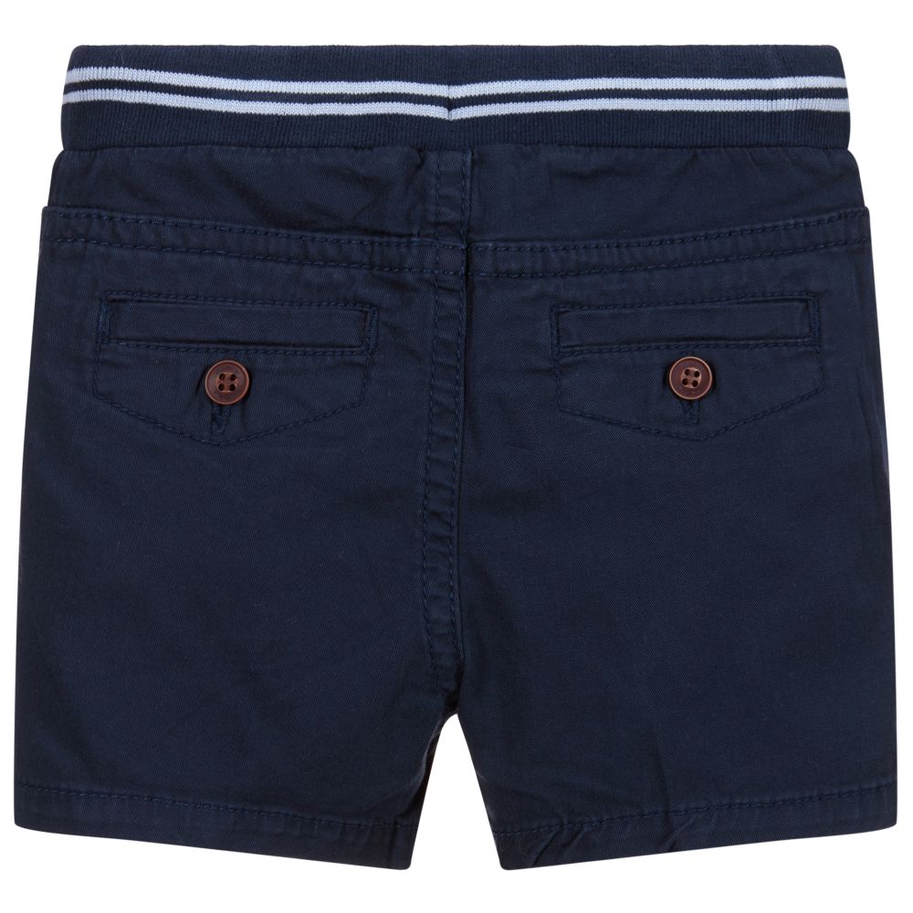 Mayoral-Boys Navy Blue Cotton Shorts  | Childrensalon Outlet