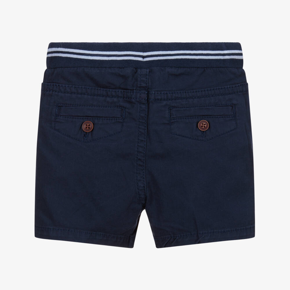Mayoral-Boys Navy Blue Cotton Shorts | Childrensalon Outlet