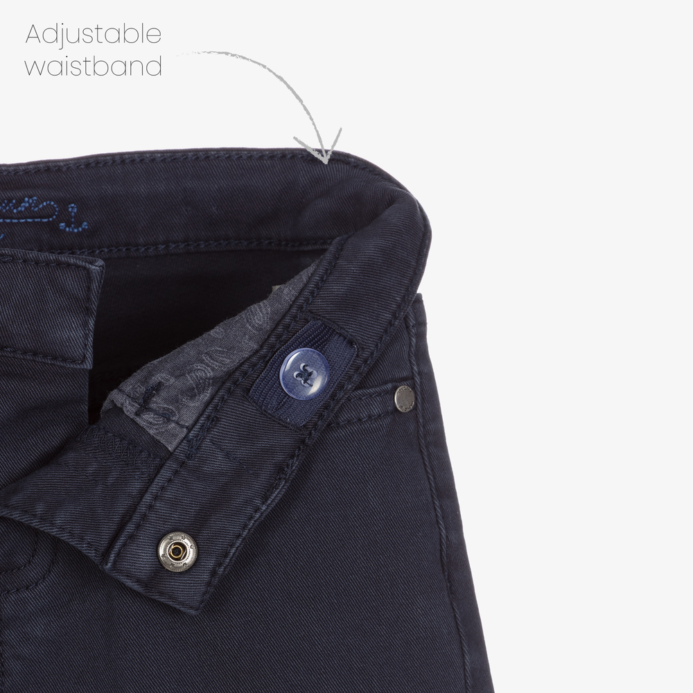 Mayoral-Boys Navy Blue Cotton Shorts | Childrensalon Outlet