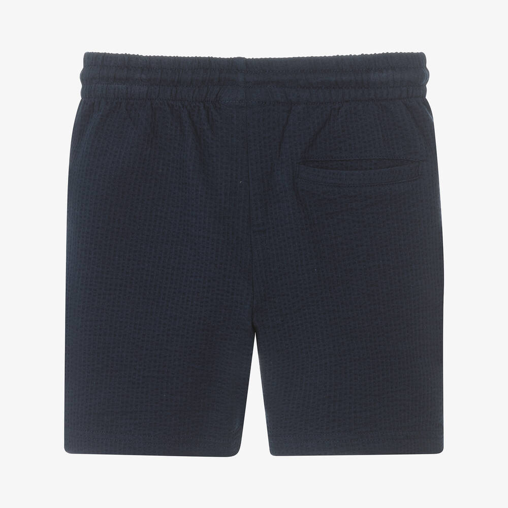 Mayoral-Boys Navy Blue Cotton Shorts  | Childrensalon Outlet