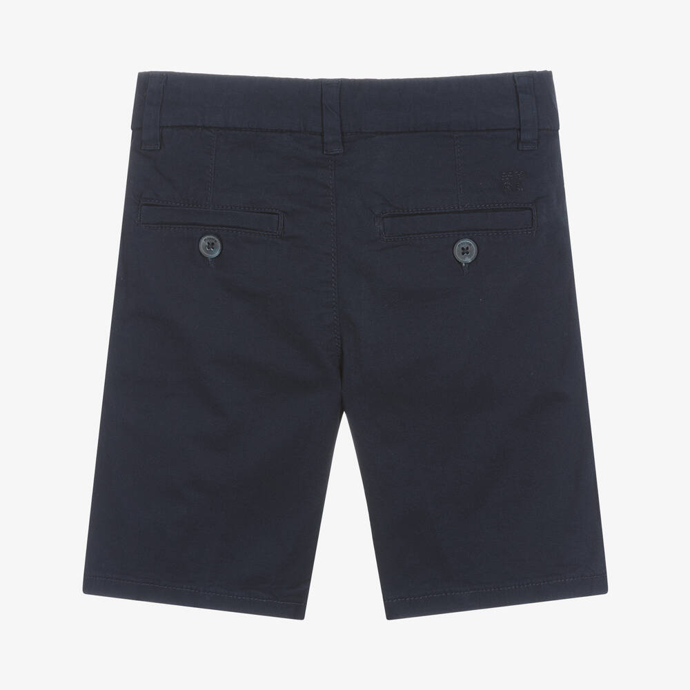 Mayoral-Boys Navy Blue Cotton Shorts | Childrensalon Outlet