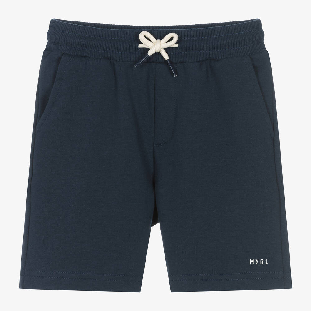 Mayoral-Boys Navy Blue Cotton Shorts | Childrensalon Outlet