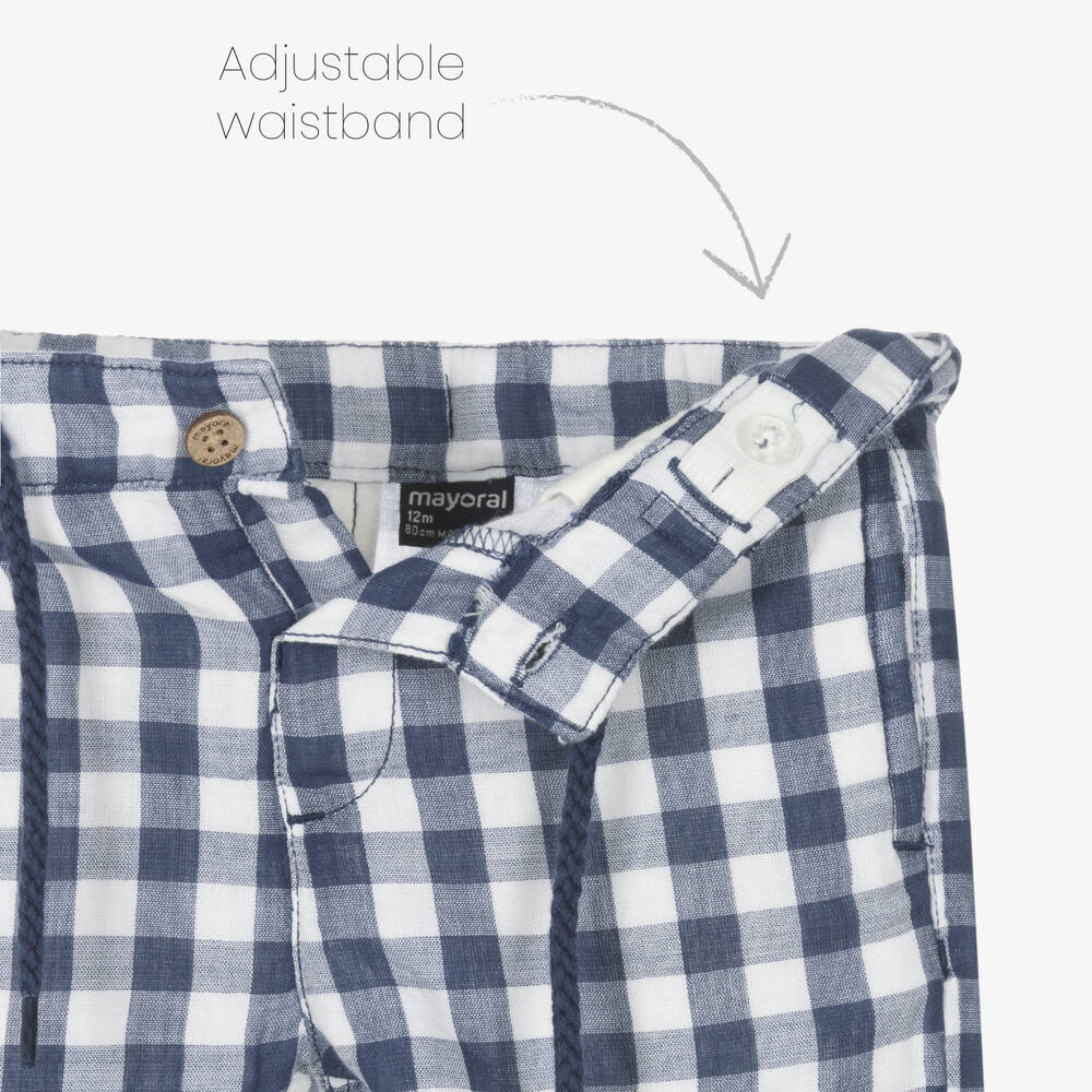 Mayoral-Boys Navy Blue Cotton Shorts Set | Childrensalon Outlet