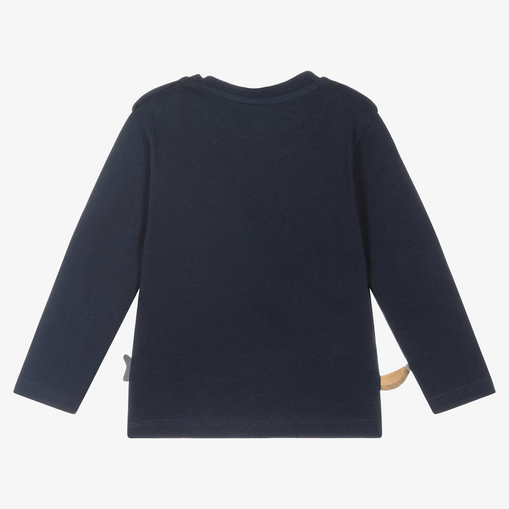 Mayoral-Boys Navy Blue Cotton Top | Childrensalon Outlet