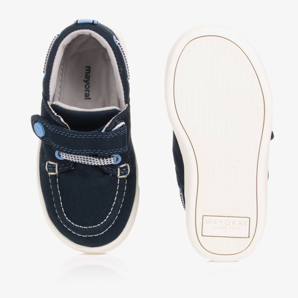 Boys navy deck shoes hot sale