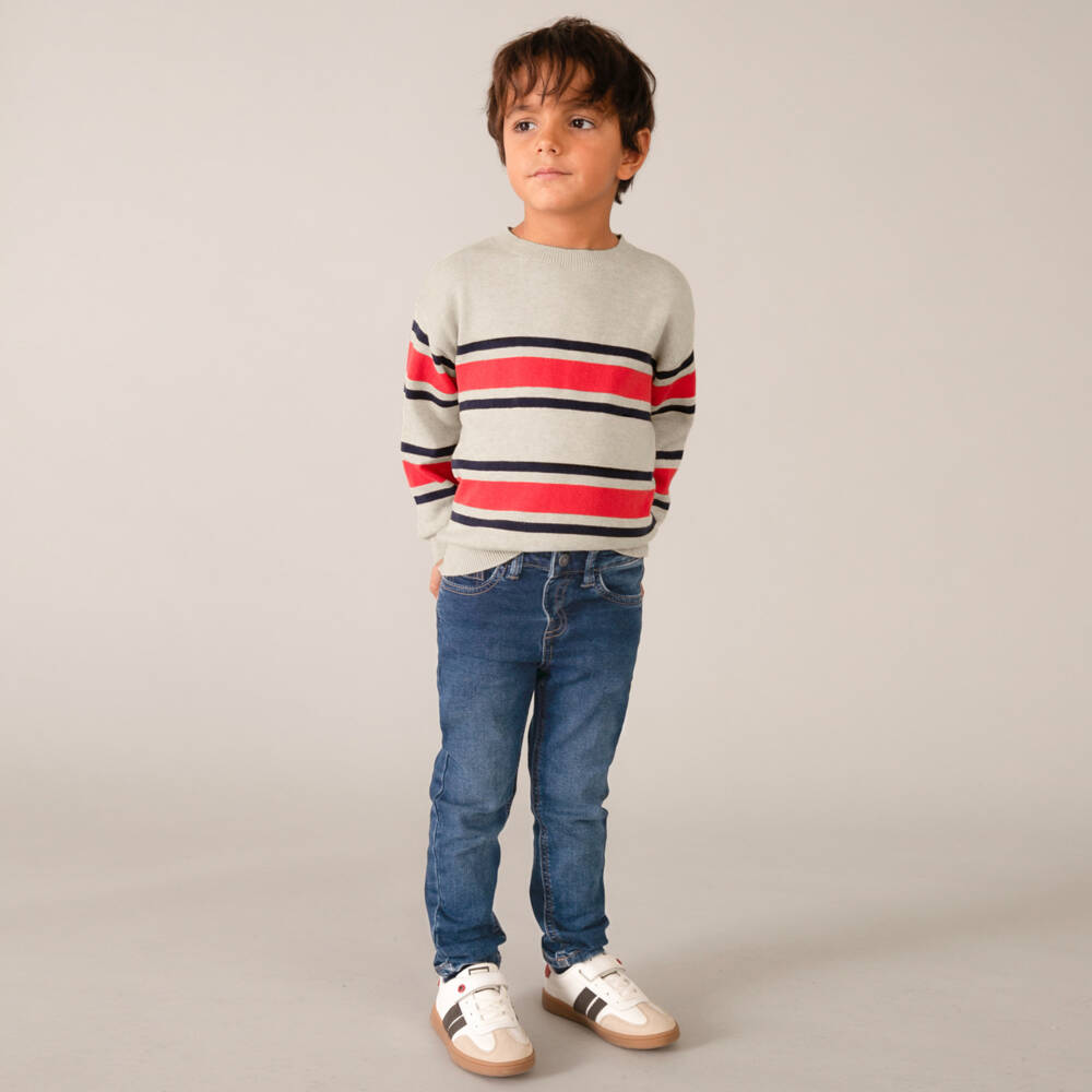 Mayoral-Boys Navy Blue Denim Jeans | Childrensalon Outlet