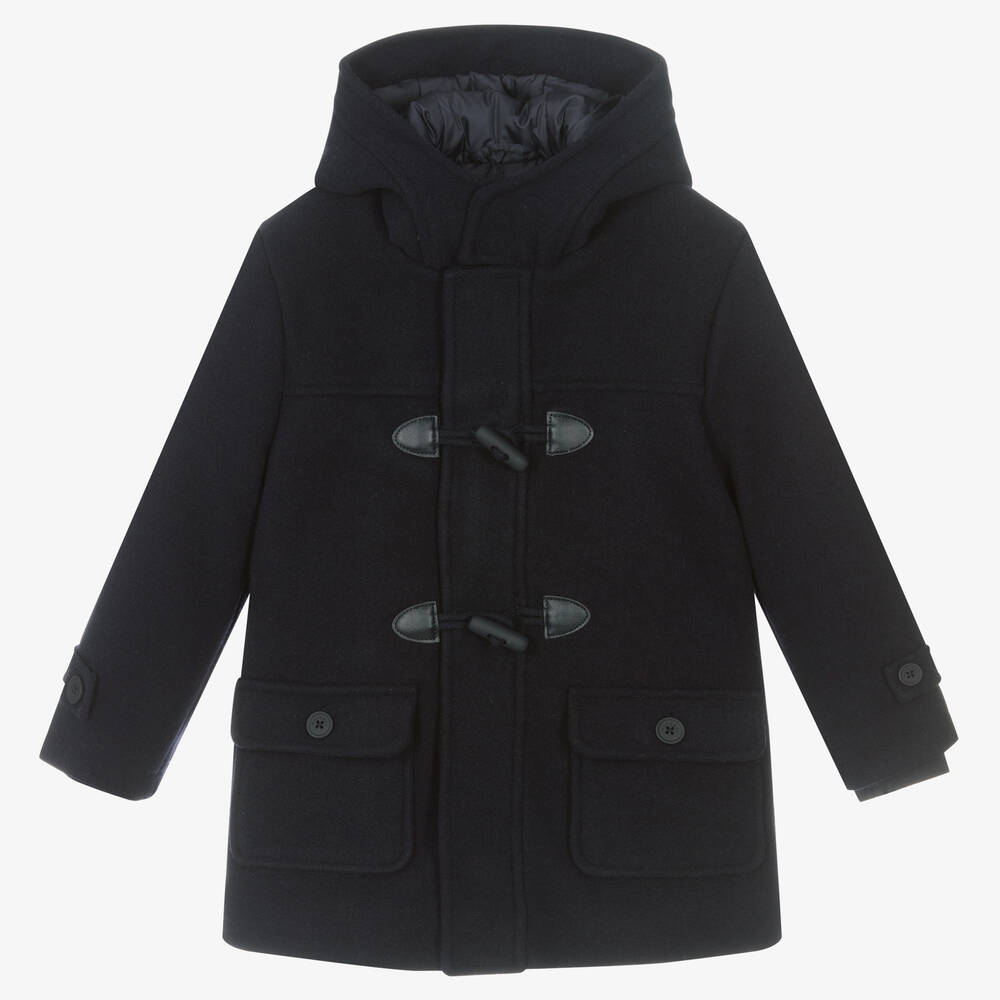 Mayoral - Boys Navy Blue Duffle Coat | Childrensalon