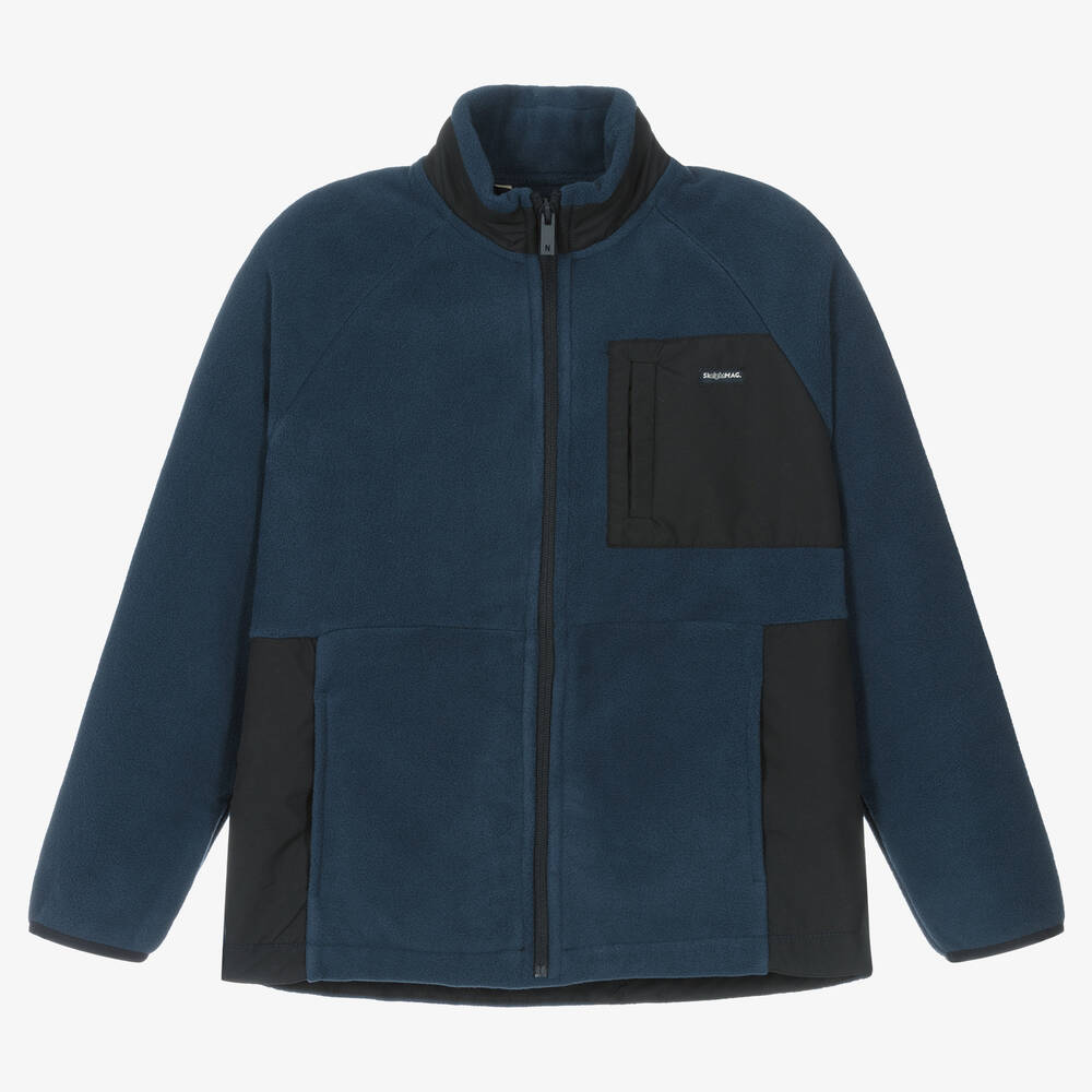 Mayoral Nukutavake - Boys Navy Blue Fleece Zip-Up Top | Childrensalon