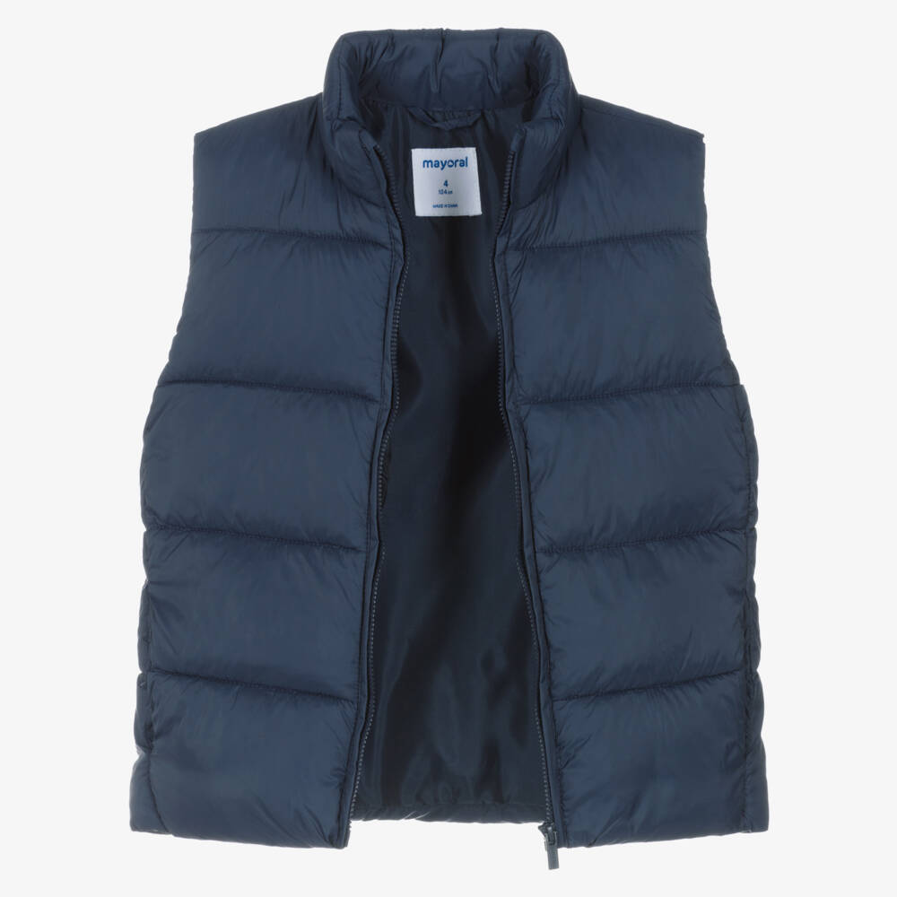 Mayoral-Boys Navy Blue Gilet & Khaki Green Trouser Set | Childrensalon Outlet