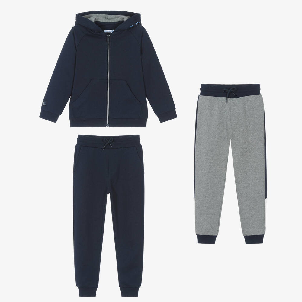 Mayoral - Trainingsanzug-Set Navyblau/Grau | Childrensalon