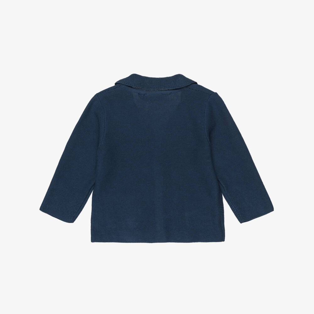 Mayoral-Boys Navy Blue Knit Cardigan | Childrensalon Outlet
