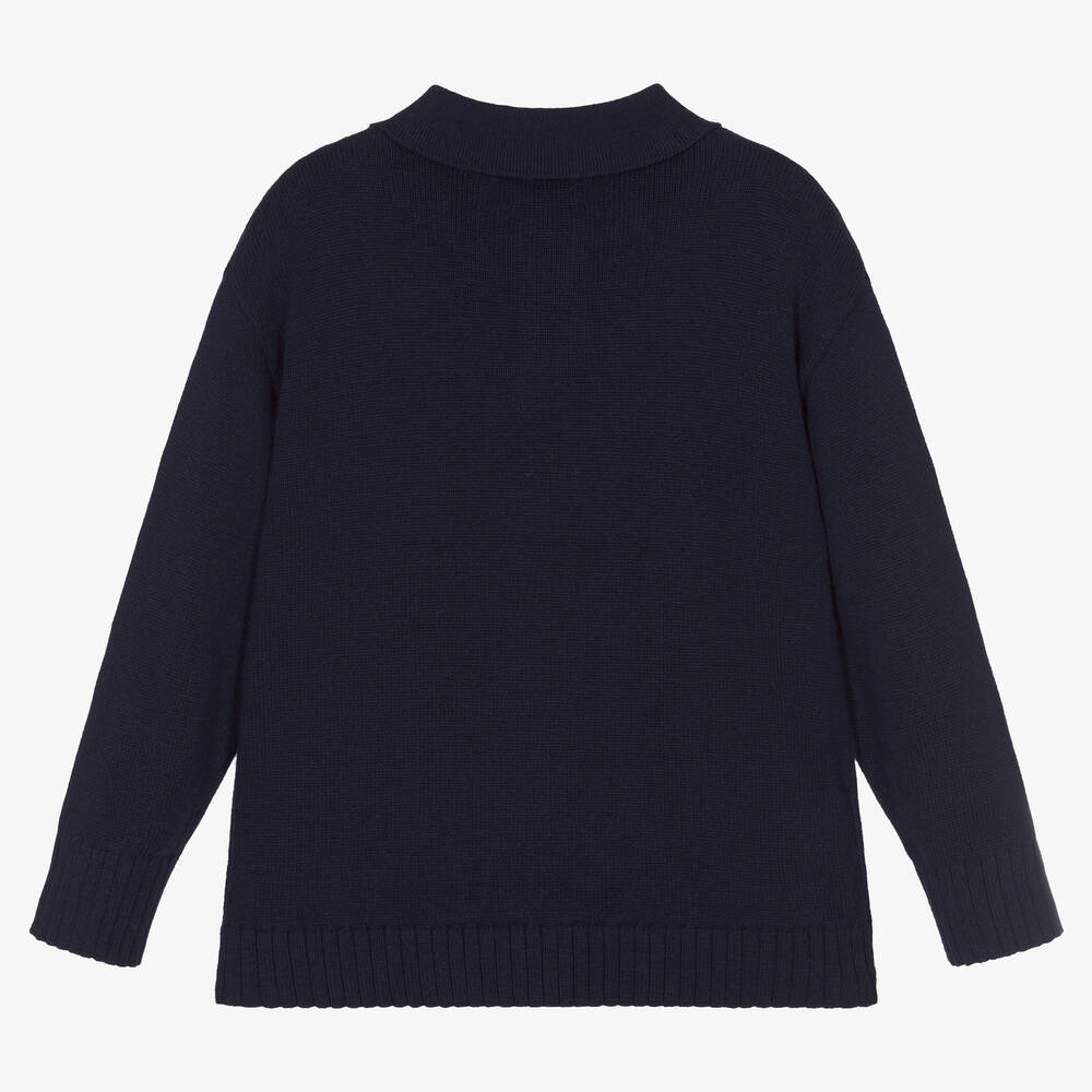 Mayoral-بلوفر قطن محبوك لون كحلي للأولاد | Childrensalon Outlet