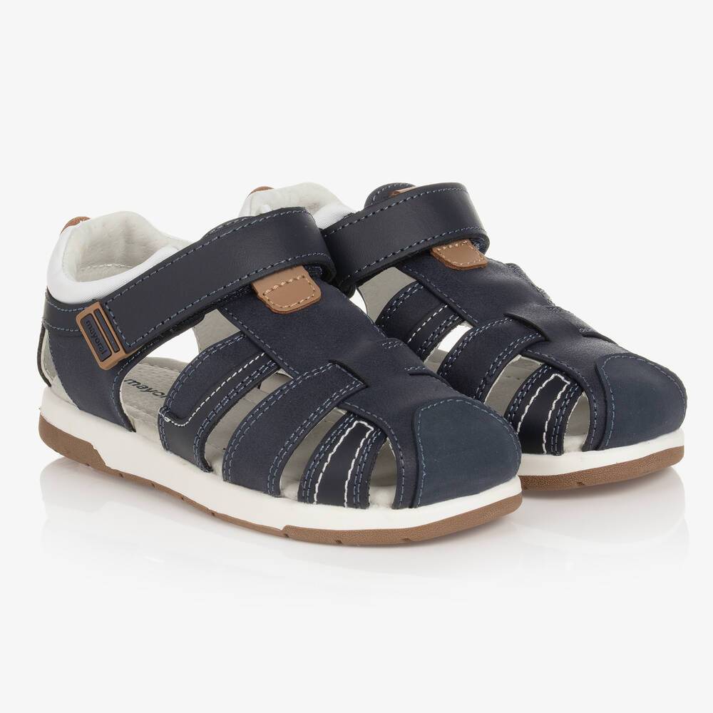 Mayoral - Navyblaue Ledersandalen für Jungen | Childrensalon