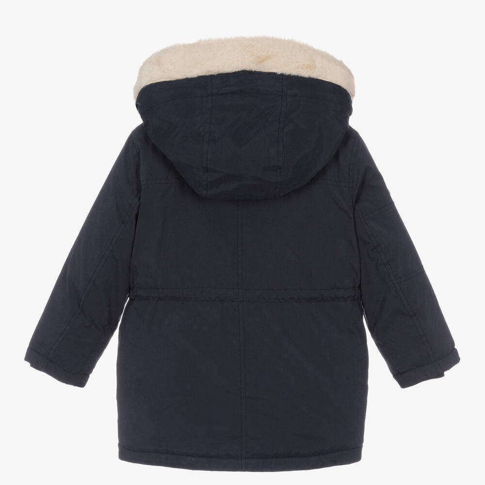 Boys navy parka deals