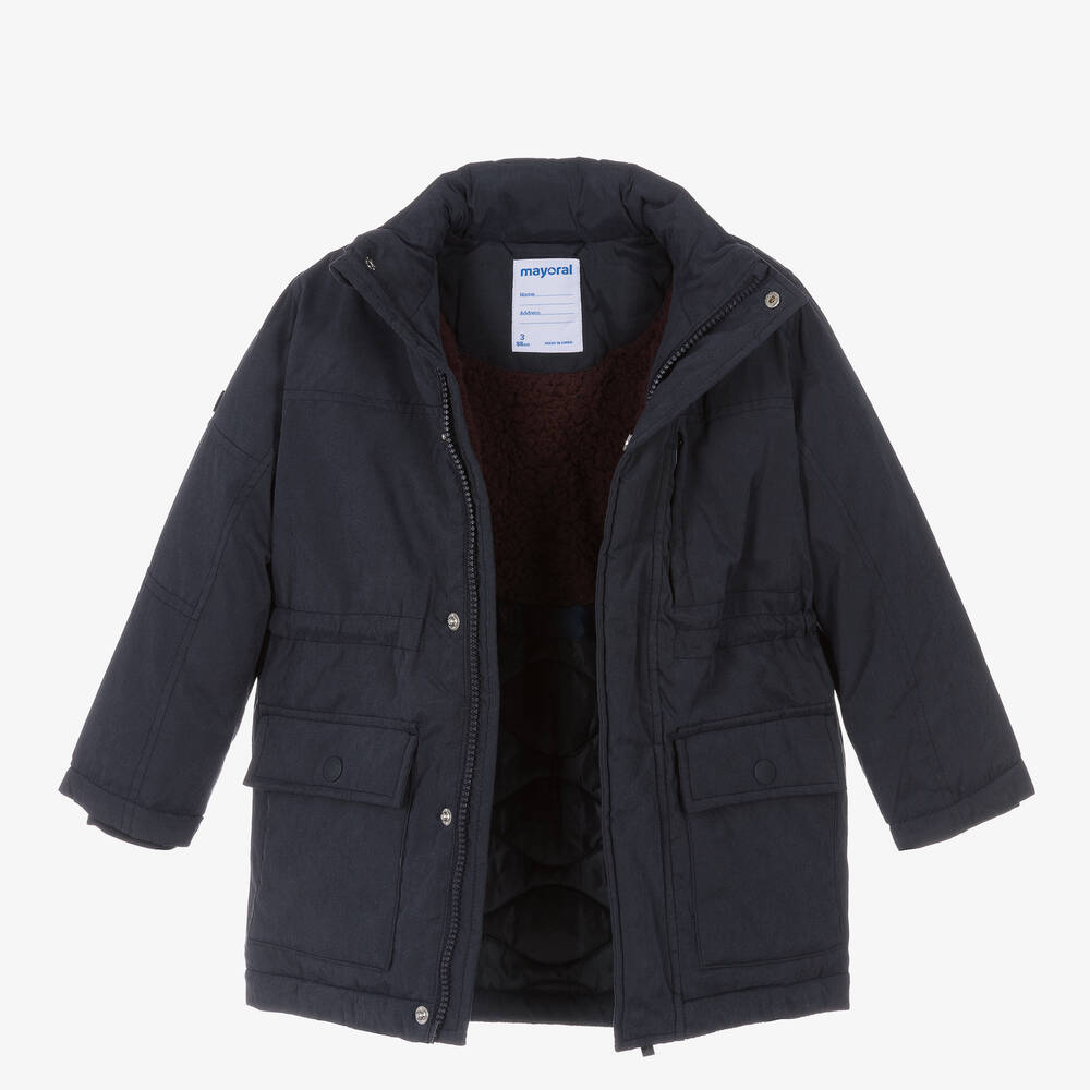 مايورال-Boys Navy Blue Parka | Childrensalon Outlet