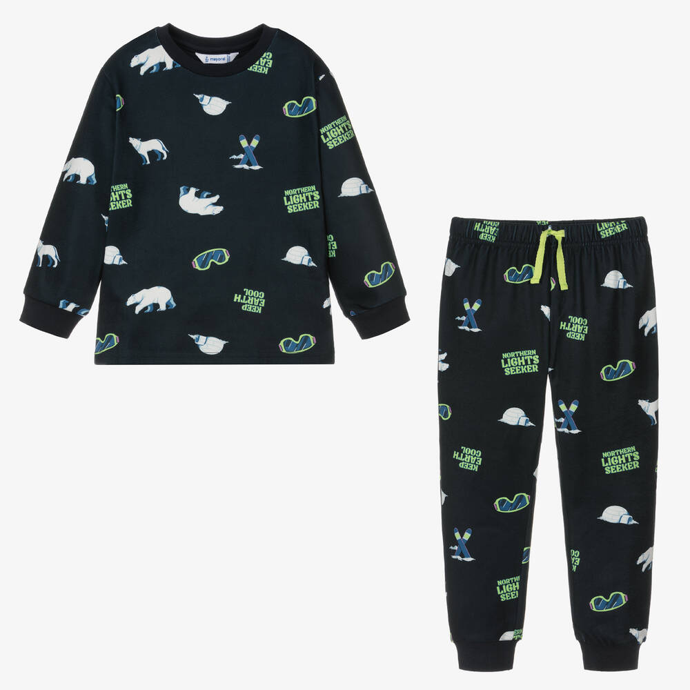 Mayoral Boys Navy Blue Polar Bear Pyjamas Childrensalon Outlet
