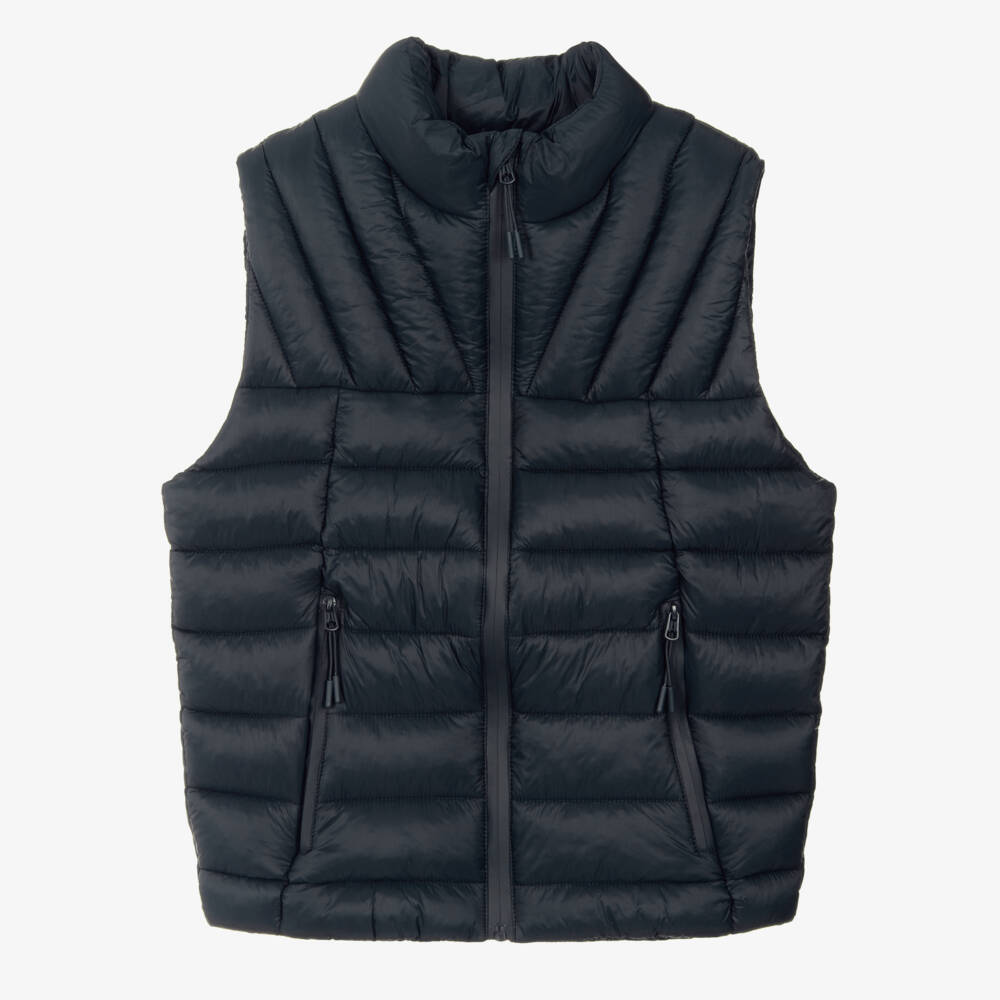 Mayoral Nukutavake-Boys Navy Blue Puffer Gilet | Childrensalon Outlet