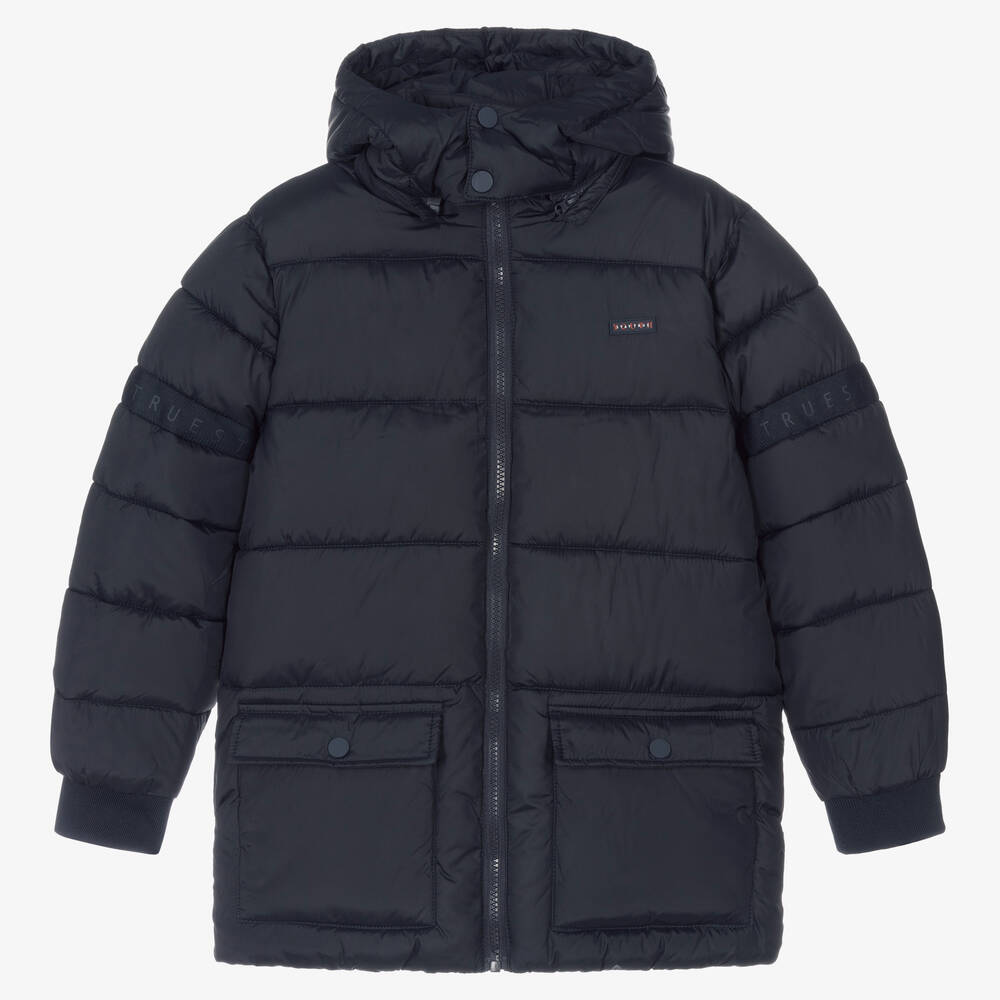 Mayoral Nukutavake - Boys Navy Blue Puffer Jacket | Childrensalon