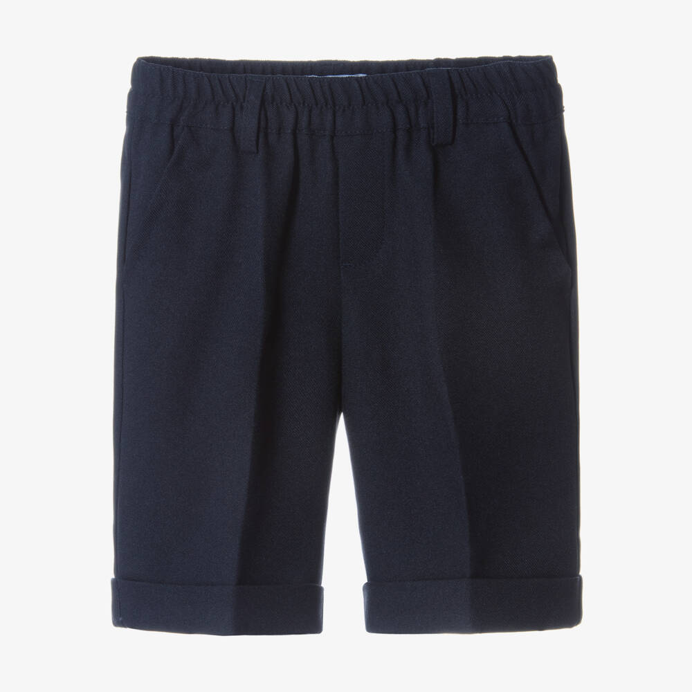 Mayoral-Boys Navy Blue Pull-On Shorts | Childrensalon Outlet
