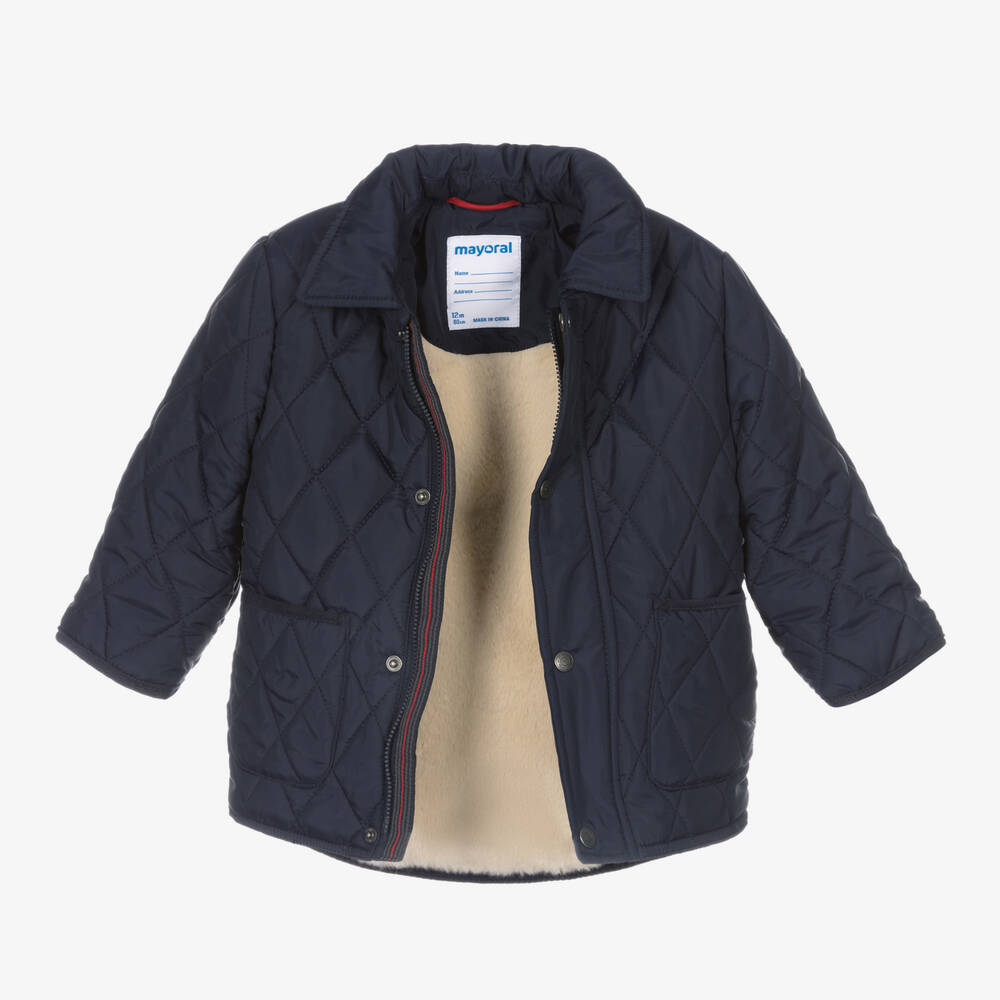 Boys quilted coat best sale