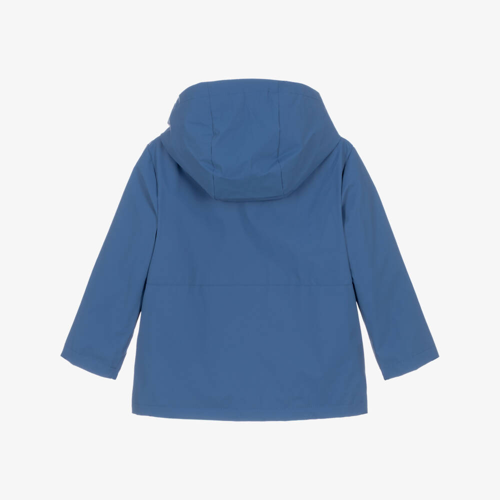 Mayoral-Boys Navy Blue Rain Hooded Jacket | Childrensalon Outlet