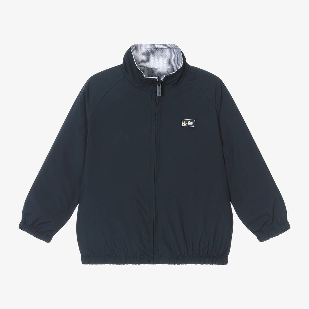 مايورال-جاكيت واقي من الرياح بوجهين لون كحلي وأبيض | Childrensalon Outlet